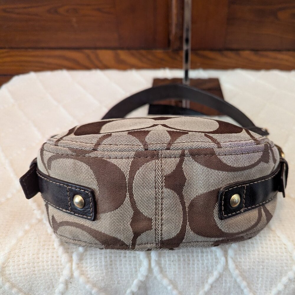 Coach Signature Brown Mini Zoe Handbag #41856 - Picture 6 of 12